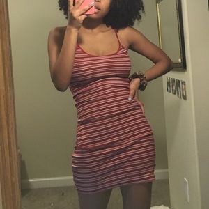 Brandy Melville red striped Kyran dress